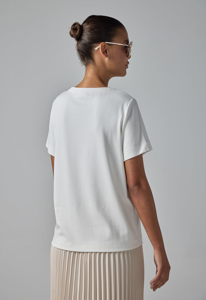 Choice Logo Printed Top Off White