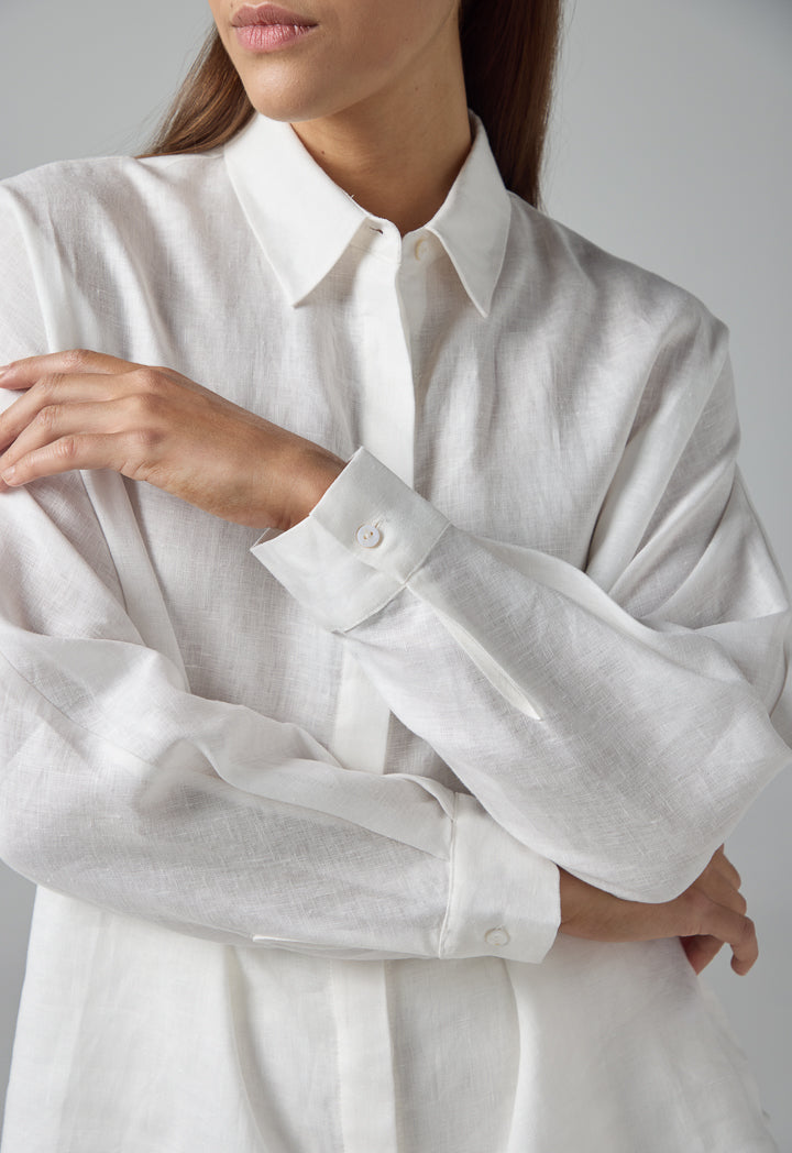 Choice Long Sleeves Basic Shirt Off White