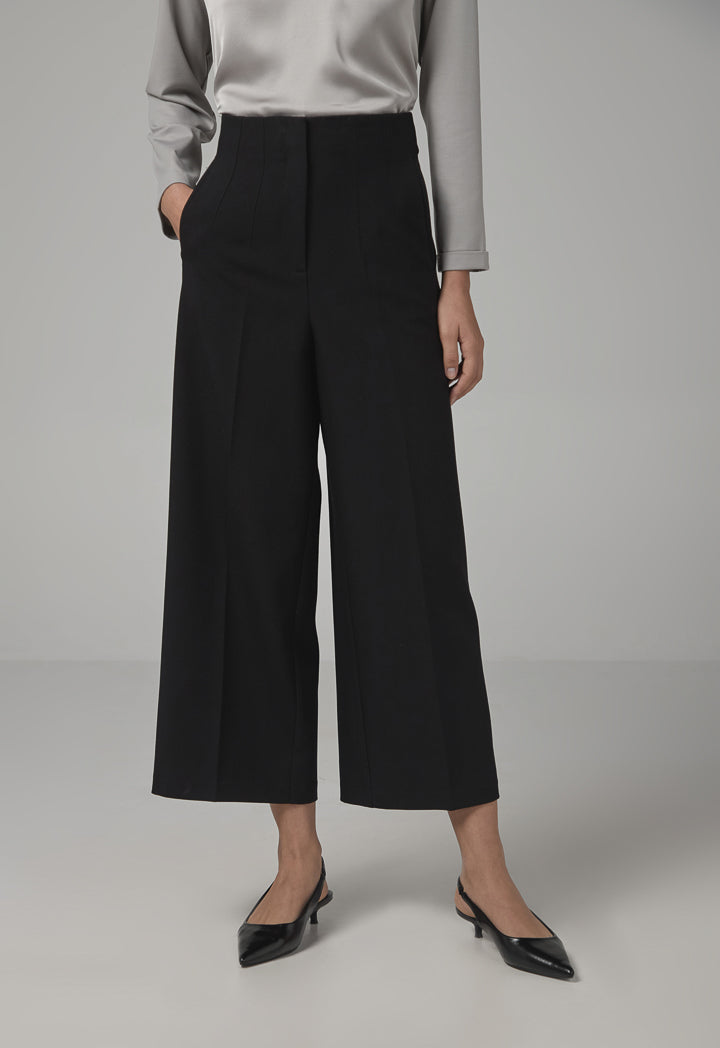 Choice Basic Wide Leg Trousers Black