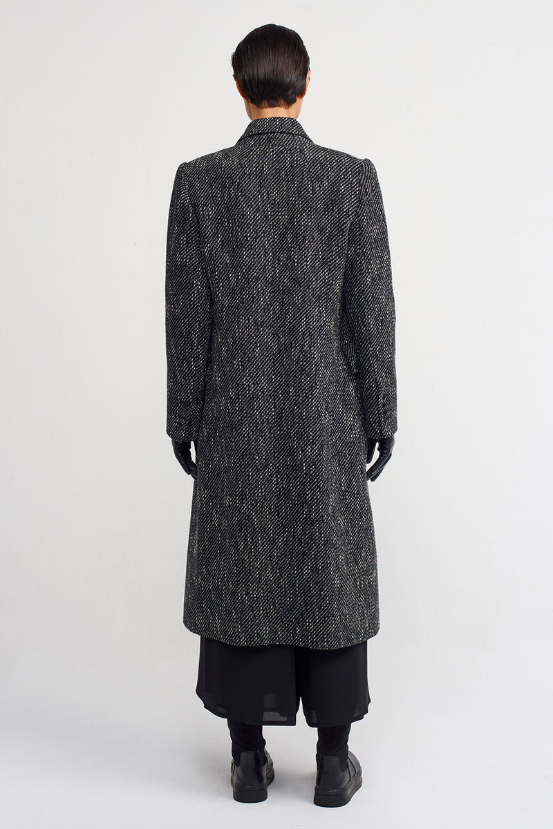 Nu Textured Chic Coat Anthracite