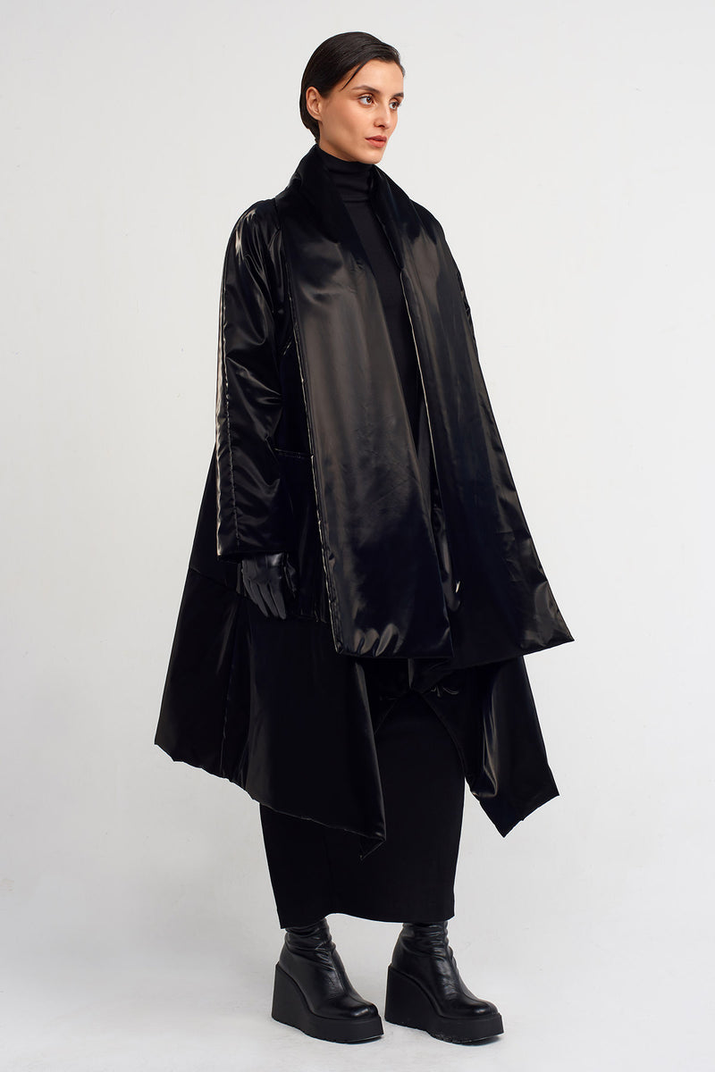 Nu Glossy Chic Coat Black