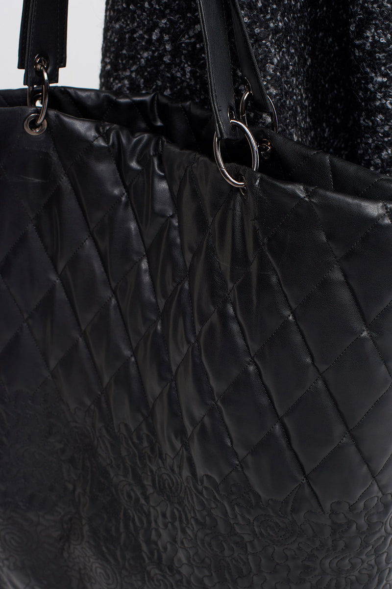 Nu Quilted Embellished Shoulder Bag Black