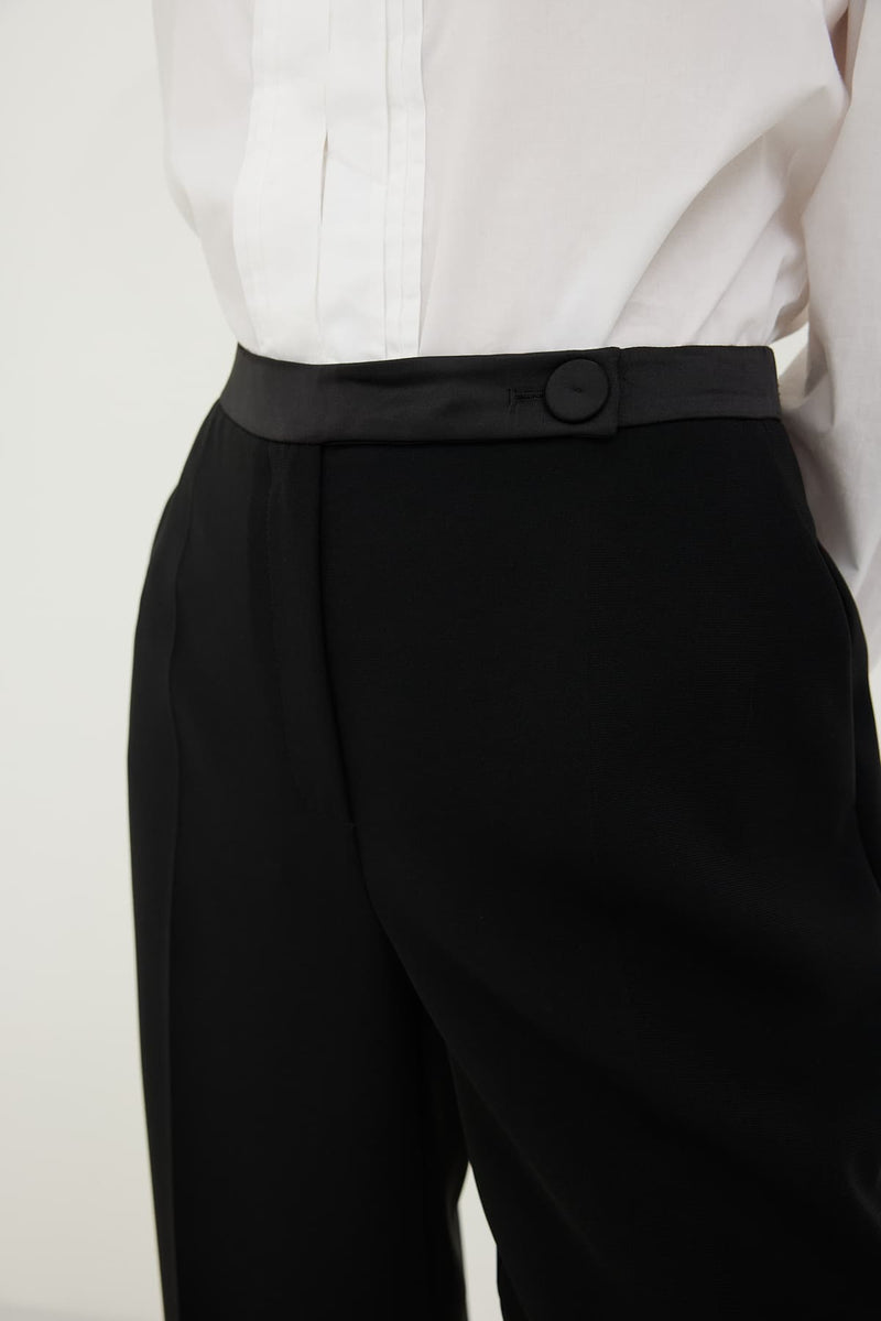 Roman Solid Formal Trousers Black