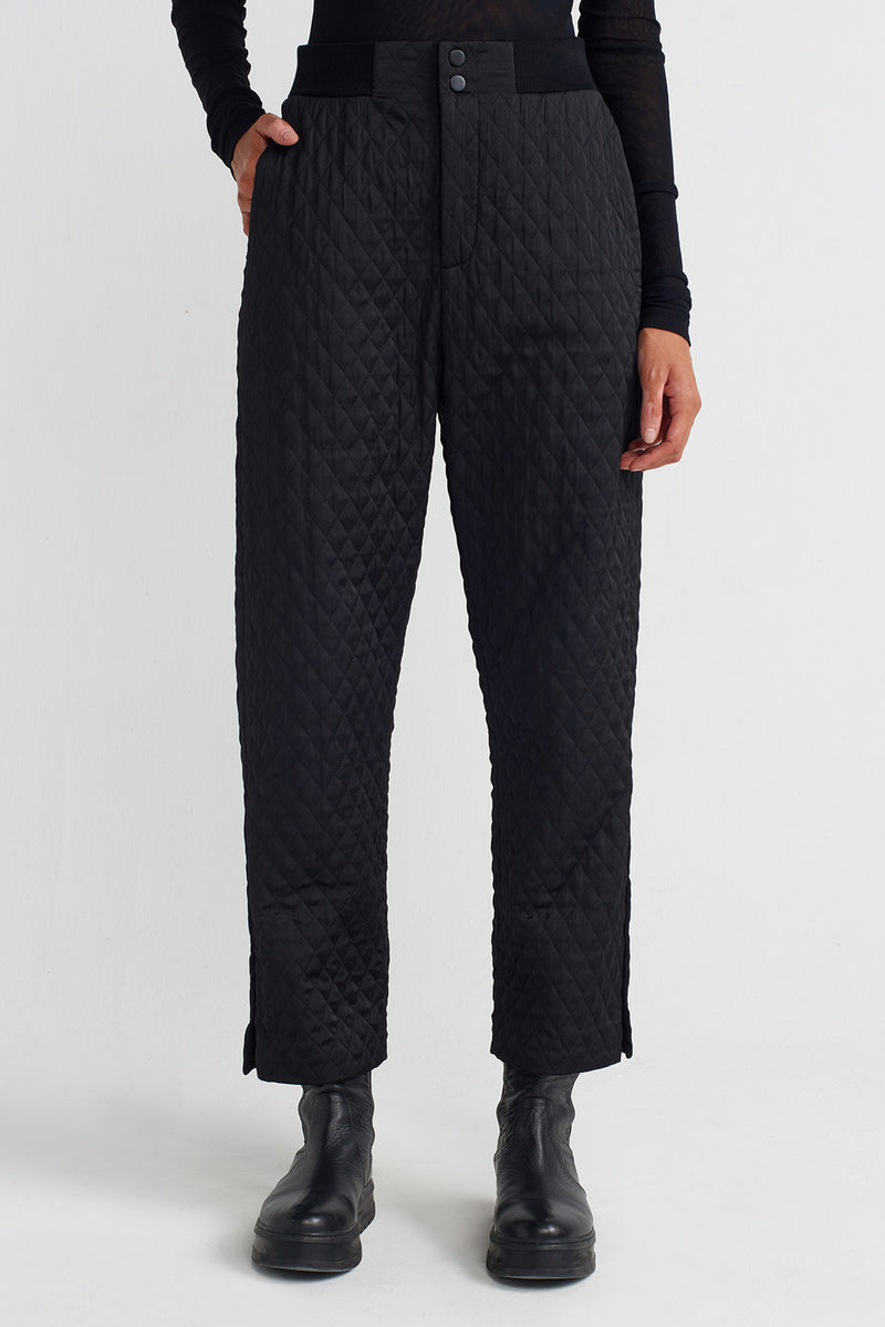 Nu Quilted Pants Black/Nude