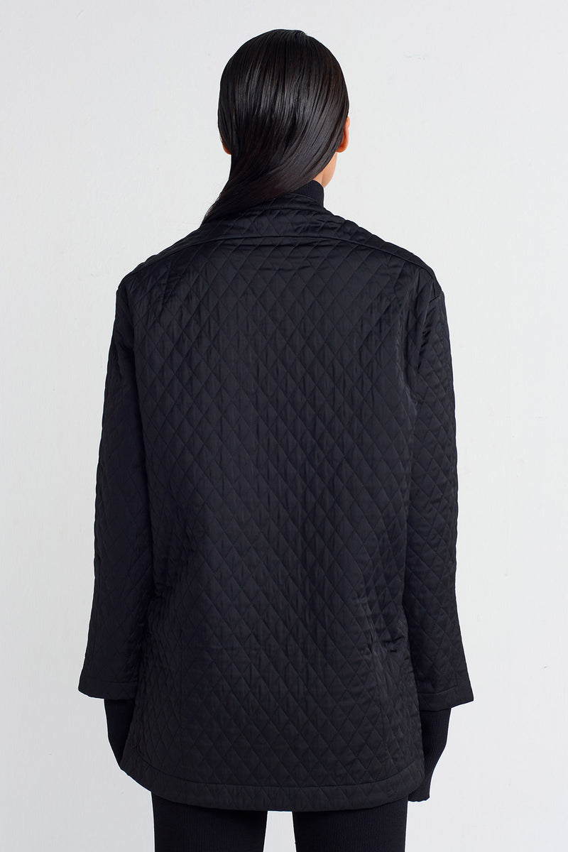 Nu Quilted Jacket Black/Nude