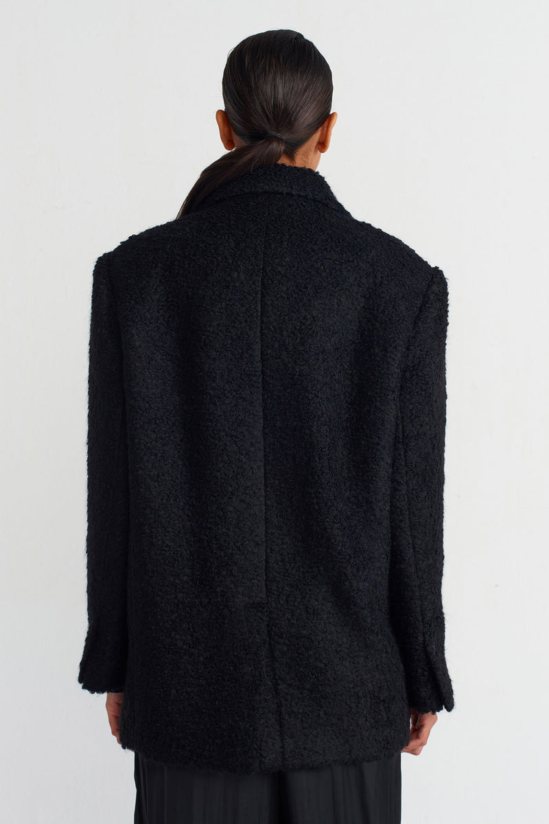 Nu Wool Blazer Coat Black