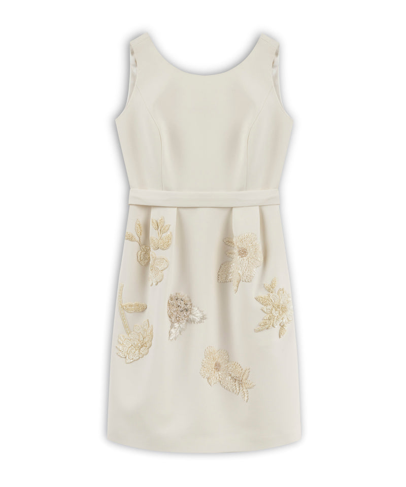 Machka Embroidered Mini Dress Off White