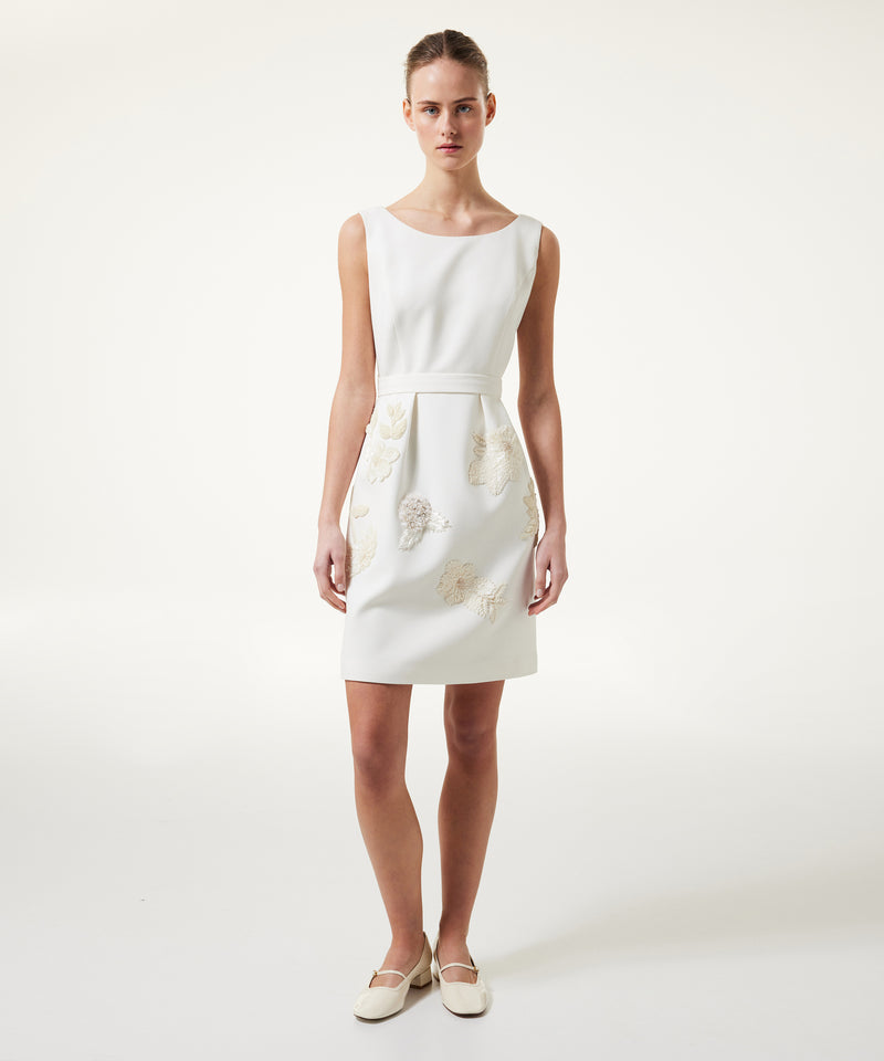 Machka Embroidered Mini Dress Off White