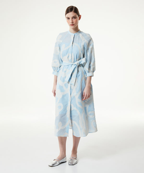 Machka Rope Jacquard Shirt Dress Blue