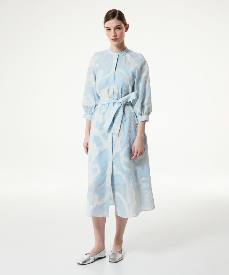 Machka Rope Jacquard Shirt Dress Blue