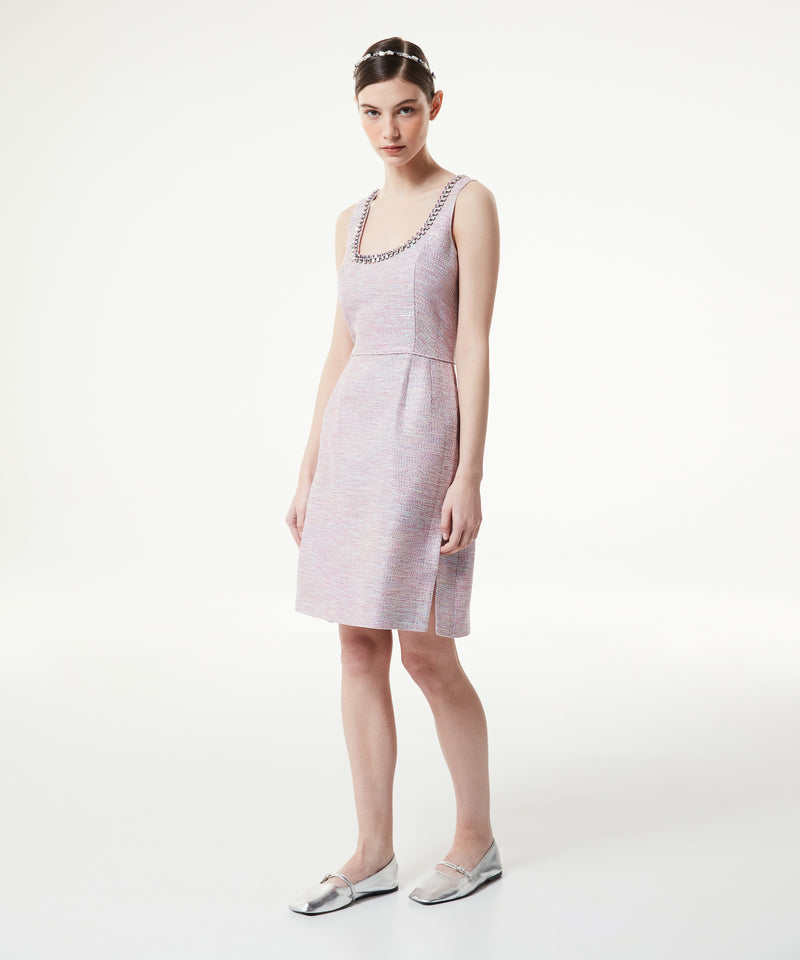 Machka Sequined Tweed Dress Lilac