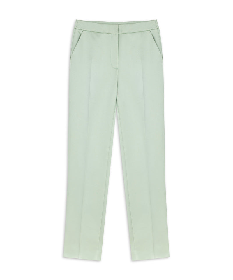 Machka Satin Duchess Cigarette Fit Trousers Nile