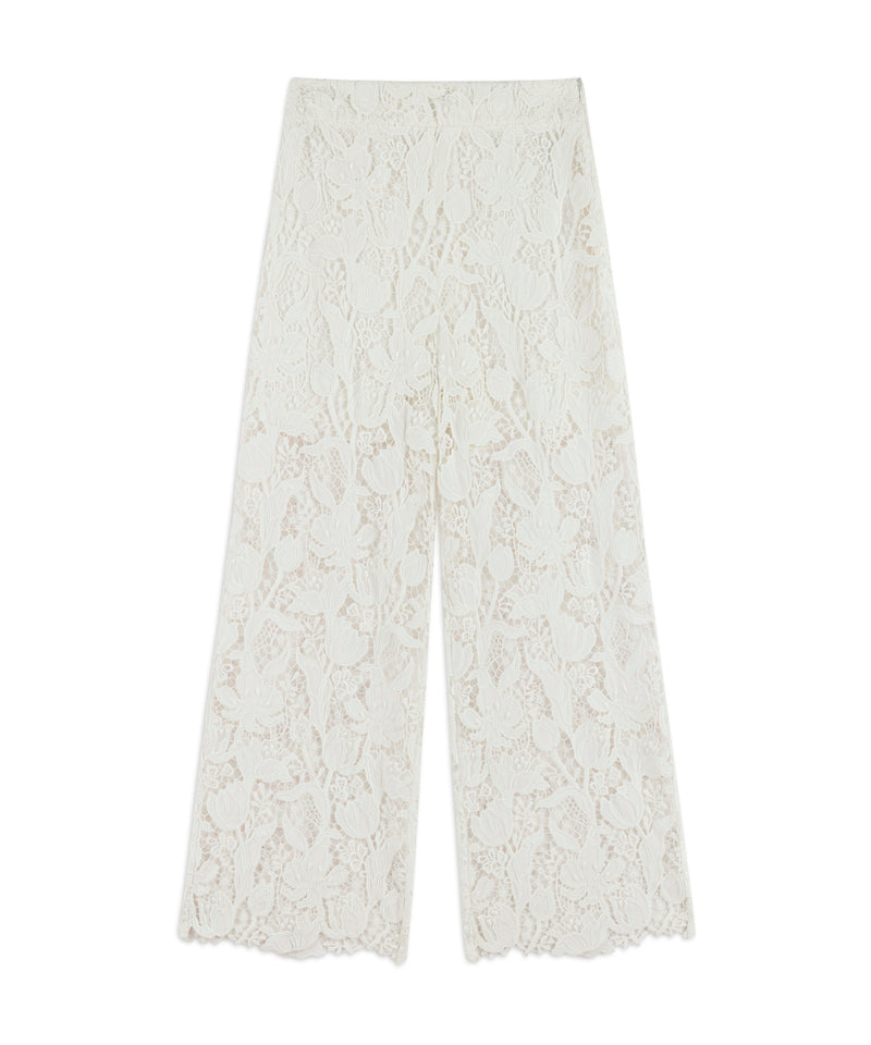 Machka Straight Fit Scallop Trousers White