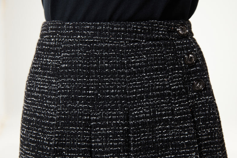 Machka Tweed Miniskirt Black