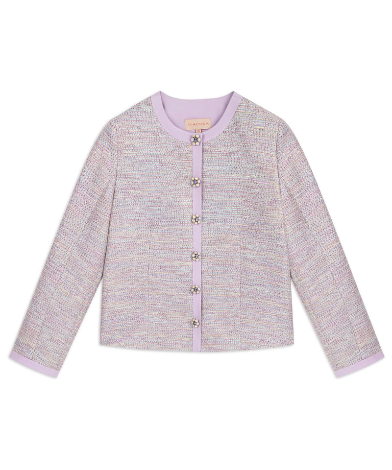 Machka Sequin Embroidered Jacket Lilac