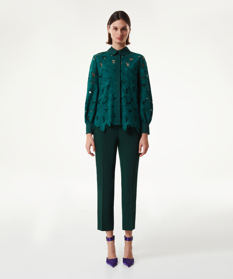 Machka Embroidered Shirt Dark Green