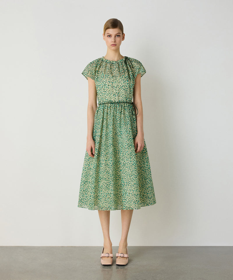 Machka Leopard Print Dress Green