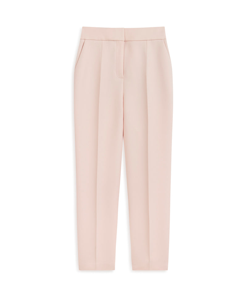 Machka Cigarette Fit Crepe Trousers Powder