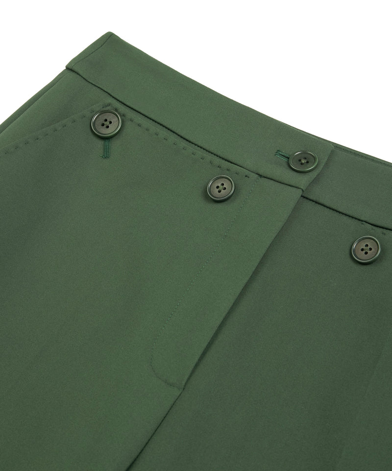 Machka Buttoned Straight Fit Trousers Green