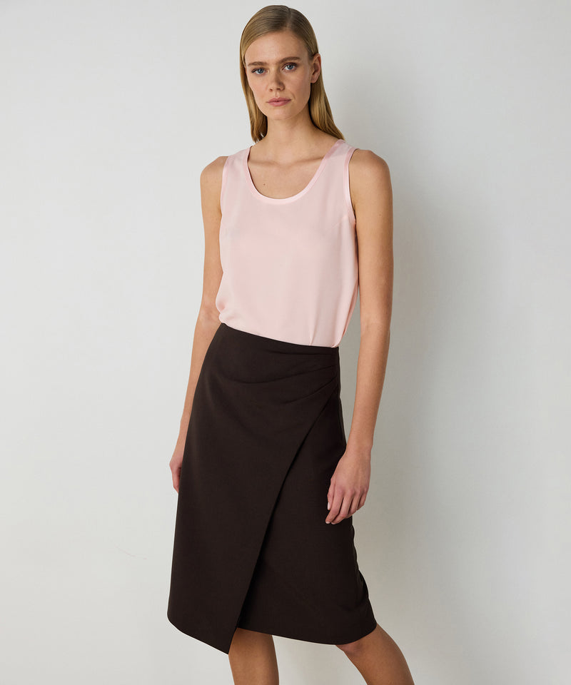 Machka Draped Skirt Brown