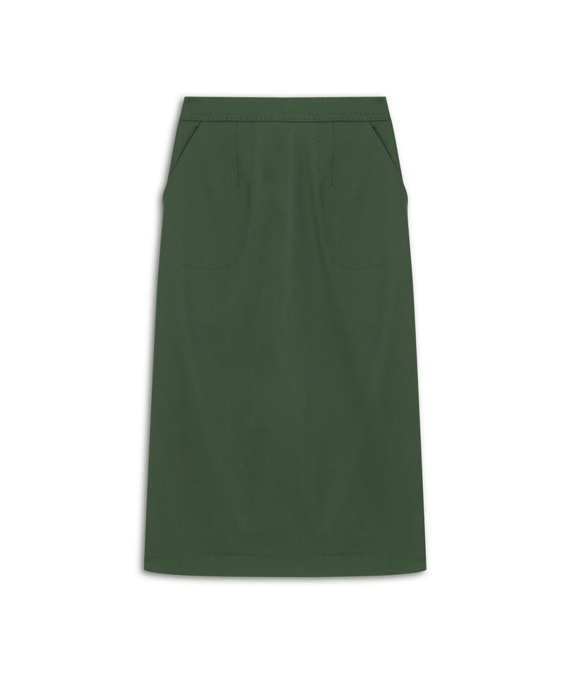 Machka Darted Pencil Skirt Green