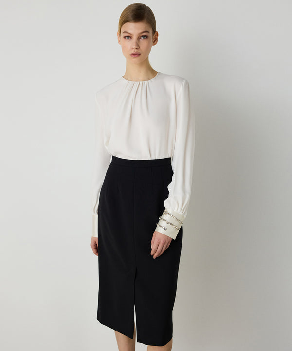 Machka High Waist Pencil Skirt Black