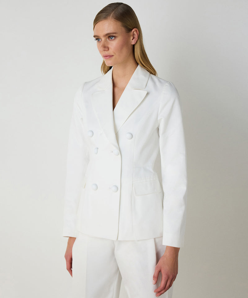 Machka Double Breasted Blazer White