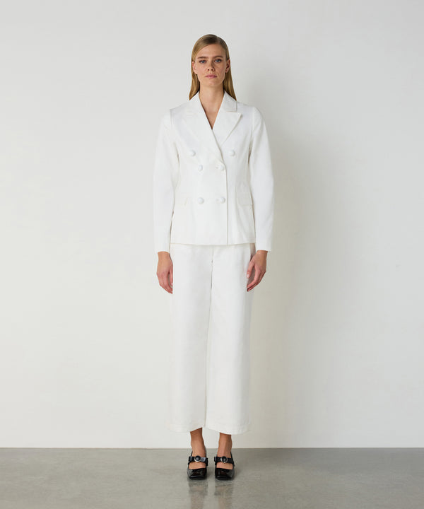 Machka Double Breasted Blazer White