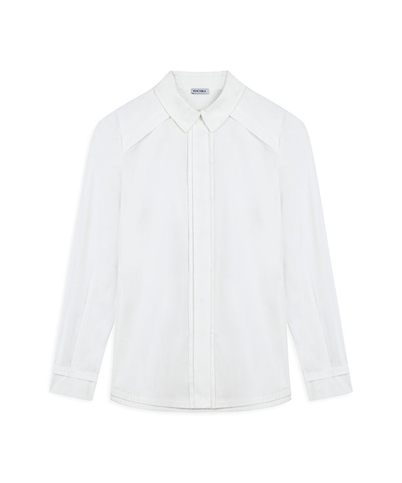 Machka Ribbed Poplin Shirt White