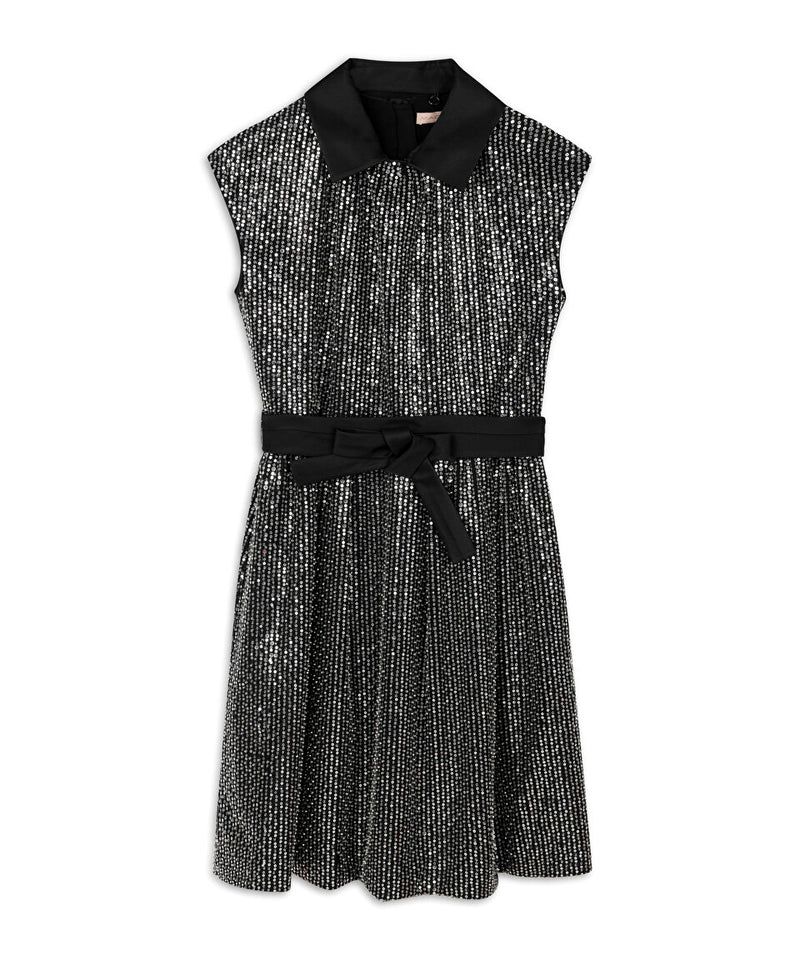 Machka Sequined Mini Dress Black