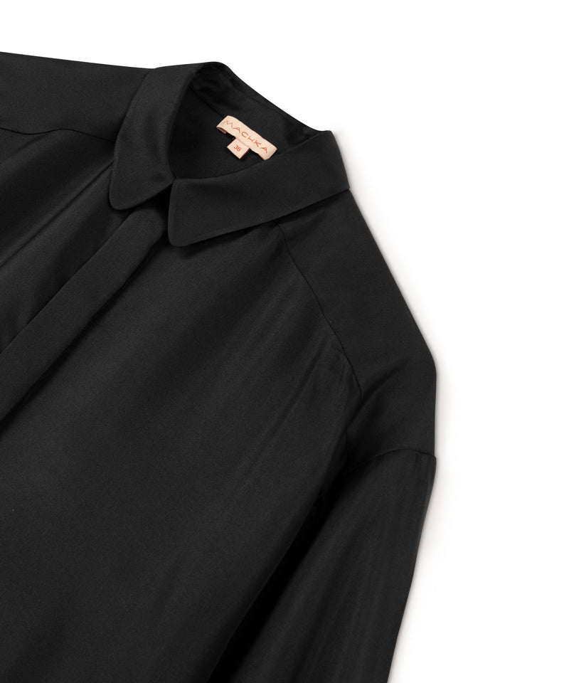 Machka Relaxed Fit Silk Shirt Black