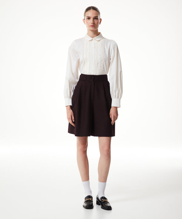 Machka Embroidered Poplin Shirt Off White