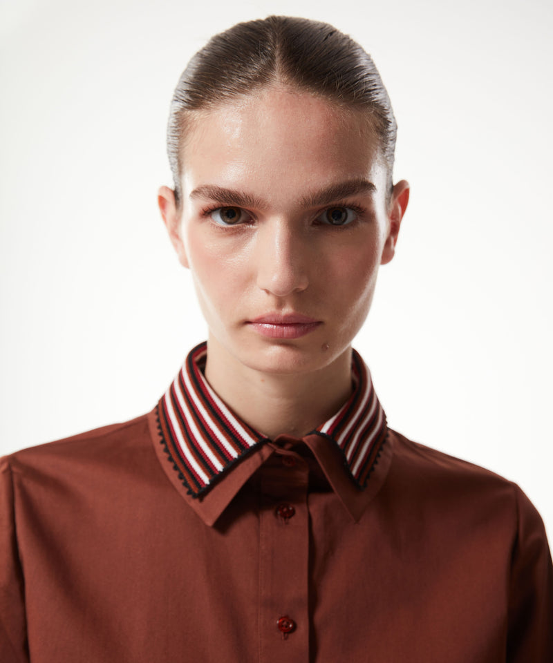 Machka Shirt With Removable Collar Brick