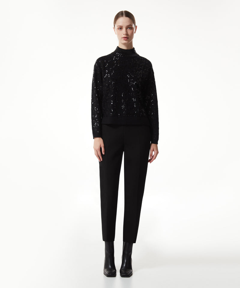 Machka Sequined Wool Knitwear Black