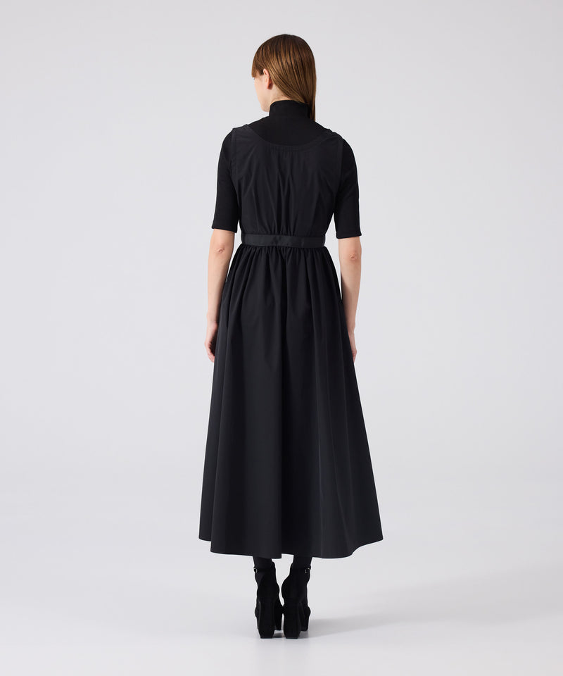 Machka Knitwear Mix Belted Dress Black