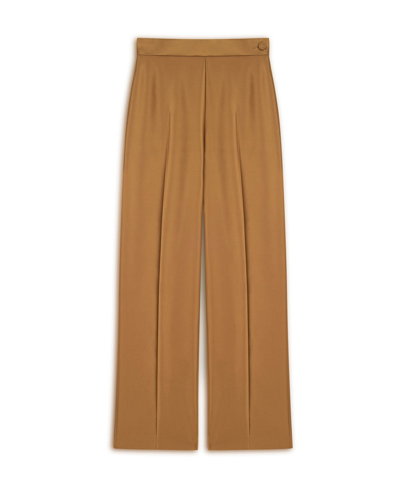 Machka Shiny Textured Trousers
 Bronze