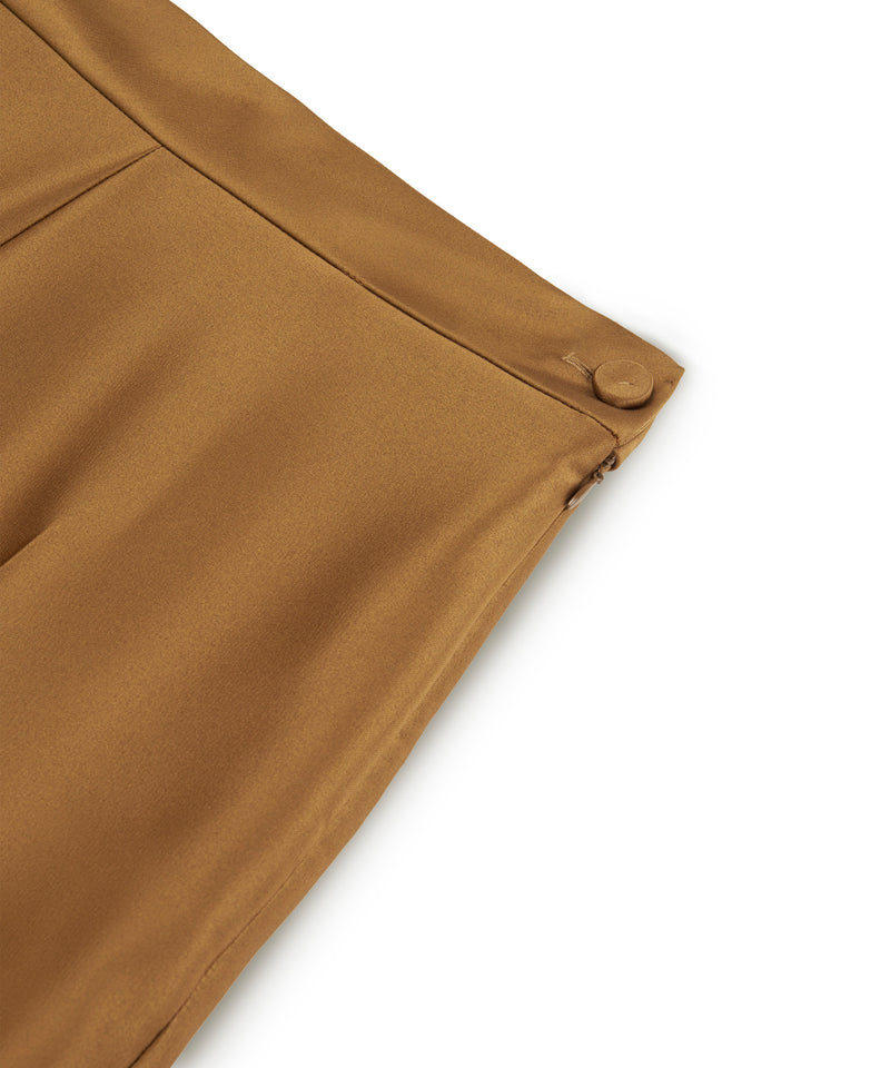 Machka Shiny Textured Trousers
 Bronze