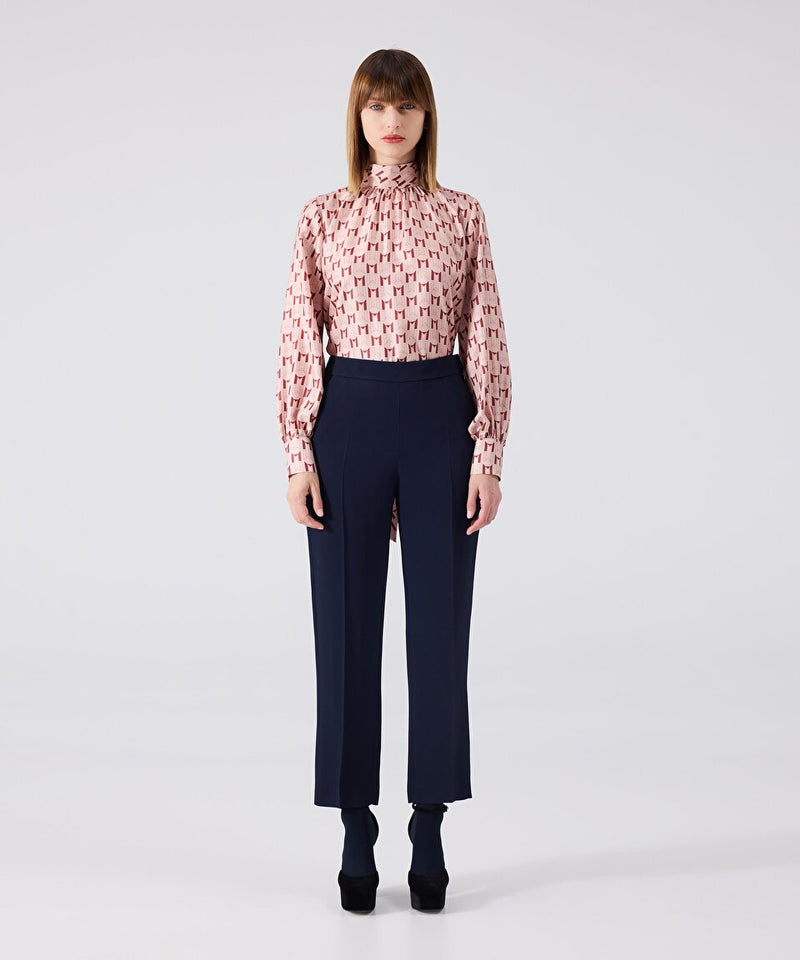 Machka Cigarette Fit Trousers Navy