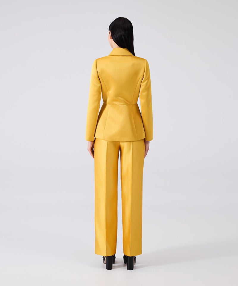 Machka Satin Duchess Blazer Yellow