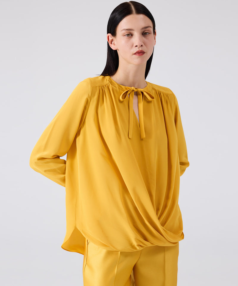 Machka Neck Tie Blouse
 Yellow