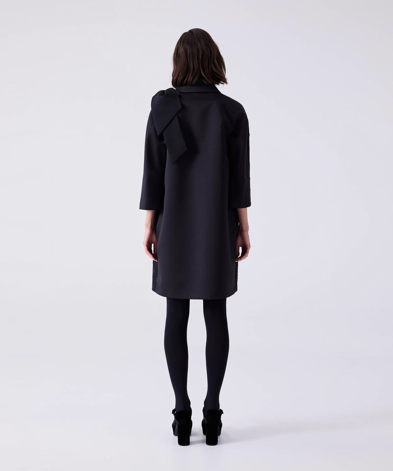 Machka Bow Top Coat Black