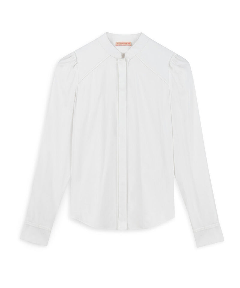 Machka Judge Collar Shirt White