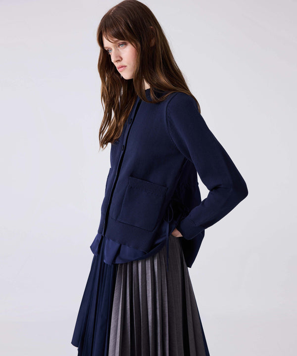 Machka Cardigan With Pocket Details Navy