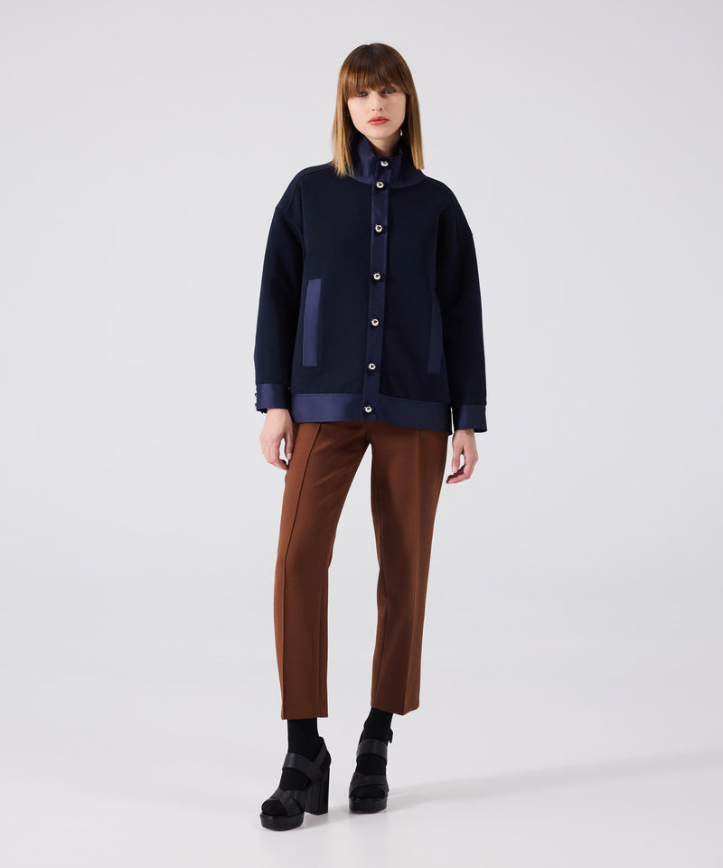 Machka Metal Button Sweatshirt Navy