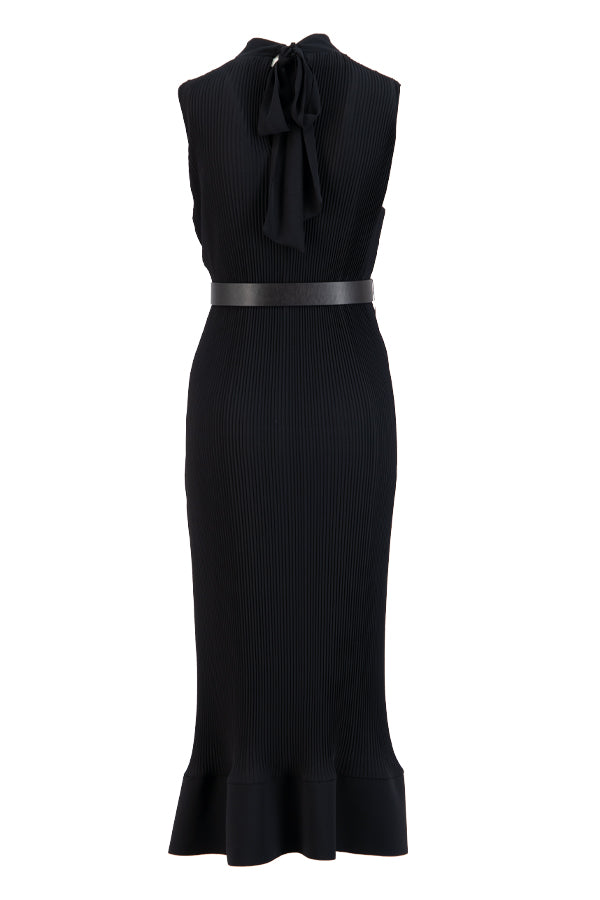 Setre Sleeveless Rib Midi Dress Black