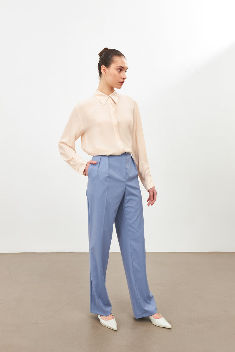 Setre Straight Cut Trousers Blue