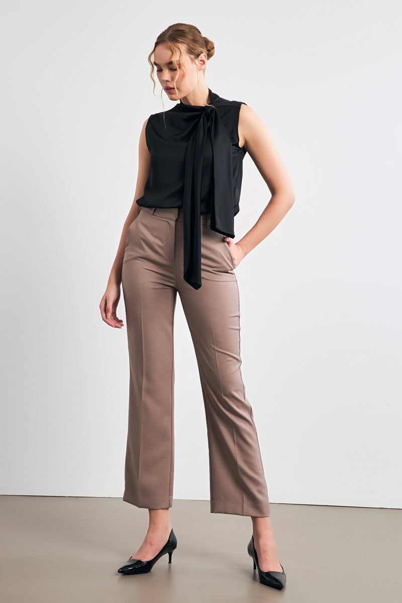 Setre  Pattern Detailed Fabric Trousers Mink