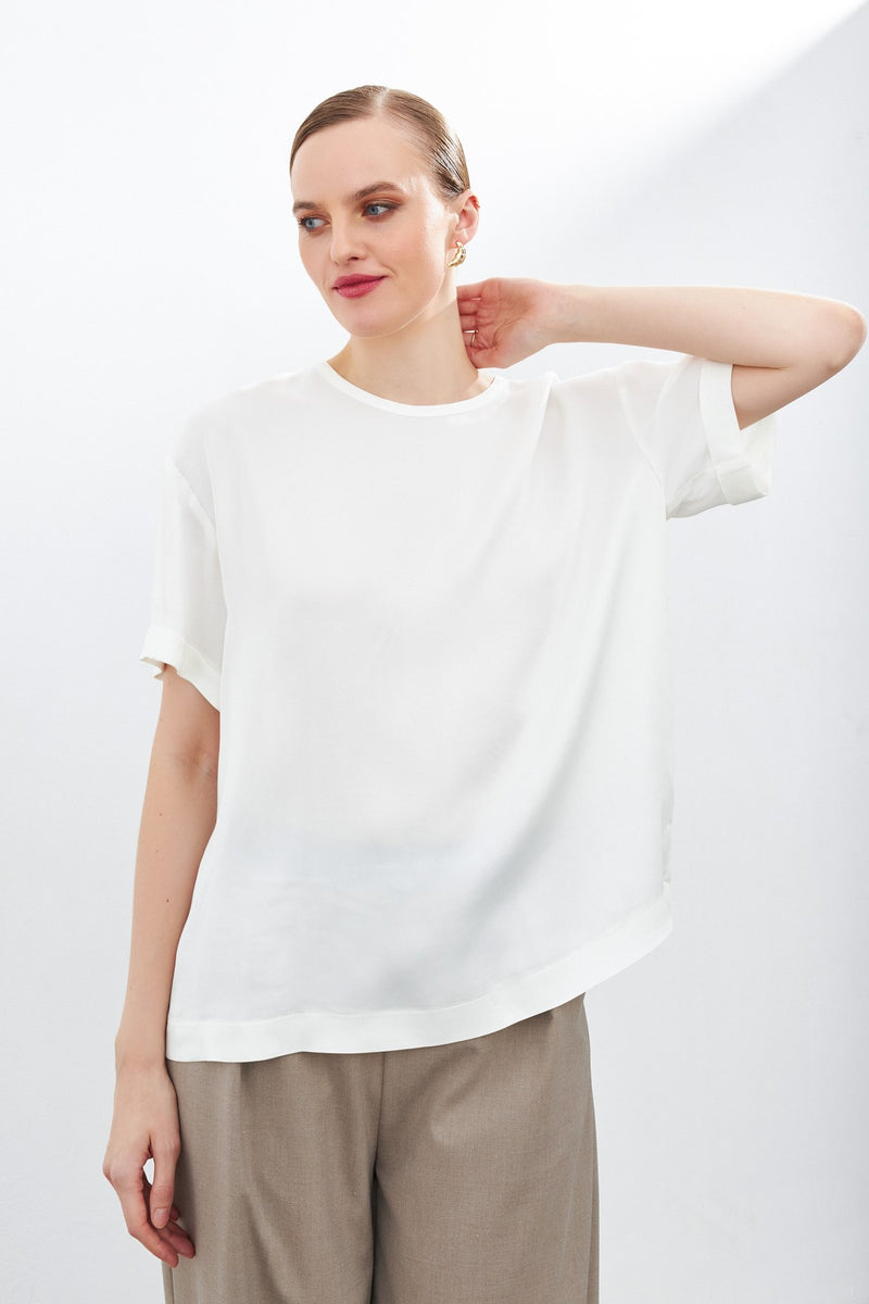 Setre Basic Oversized Blouse Ecru