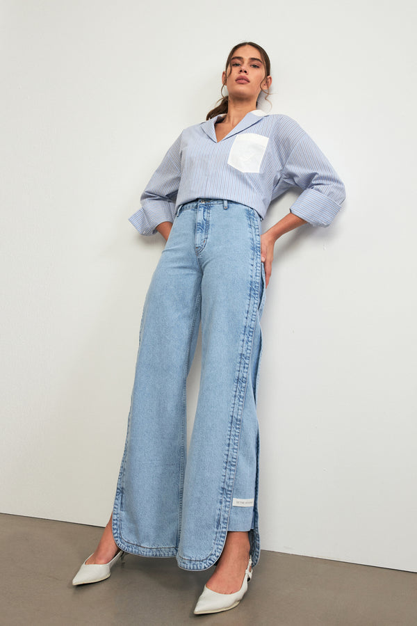 Setre High Waist Basic Jeans Light Blue