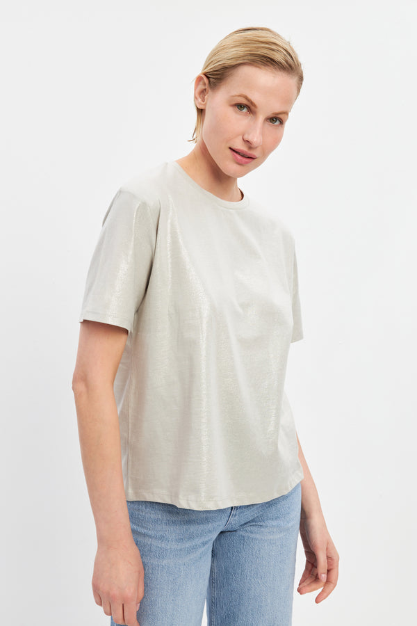 Setre Crew Neck Basic T-Shirt Ash